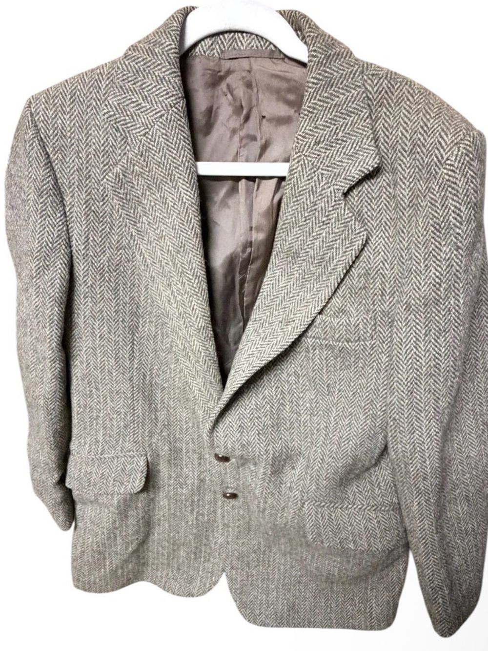 Harris Tweed Scottish handwoven wool Men's vintage blazer made in‎ Britain 40